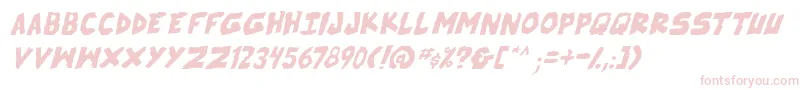 SkrunchItalic-fontti – vaaleanpunaiset fontit