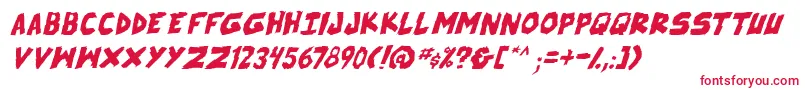 fuente SkrunchItalic – Fuentes Rojas Sobre Fondo Blanco