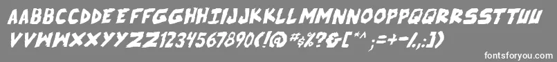 SkrunchItalic Font – White Fonts on Gray Background