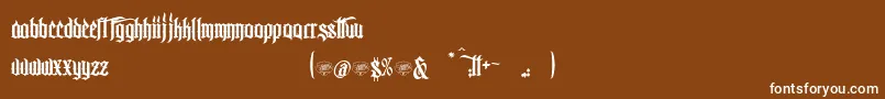 McfBadMannersWw Font – White Fonts on Brown Background