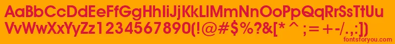 AvantGardeDemiBt Font – Red Fonts on Orange Background
