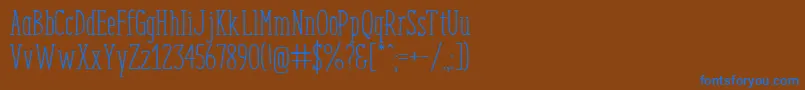 Шрифт EnyoSlabRegular – синие шрифты на коричневом фоне