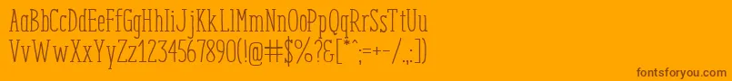 Шрифт EnyoSlabRegular – коричневые шрифты на оранжевом фоне