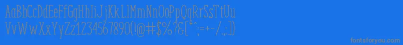 フォントEnyoSlabRegular – 青い背景に灰色の文字