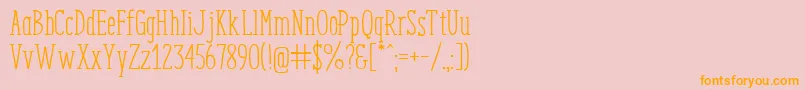 EnyoSlabRegular Font – Orange Fonts on Pink Background