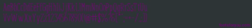 Czcionka EnyoSlabRegular – fioletowe czcionki na czarnym tle