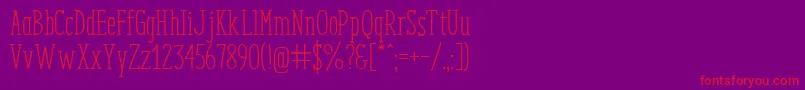 EnyoSlabRegular Font – Red Fonts on Purple Background