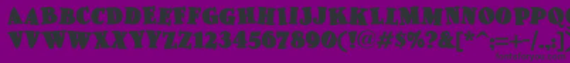 Czcionka Pleasinglyplumpnf – czarne czcionki na fioletowym tle