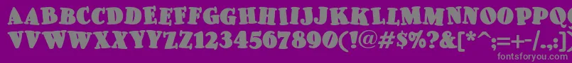 Pleasinglyplumpnf-Schriftart – Graue Schriften auf violettem Hintergrund
