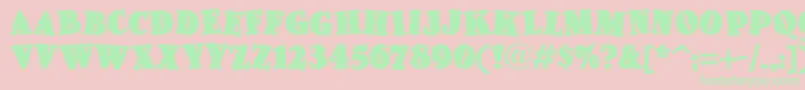 Pleasinglyplumpnf Font – Green Fonts on Pink Background