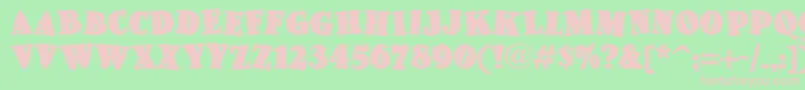 Pleasinglyplumpnf Font – Pink Fonts on Green Background