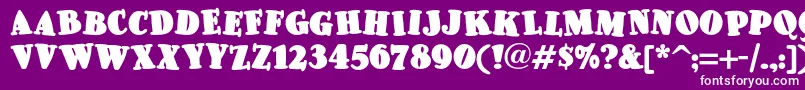 Police Pleasinglyplumpnf – polices blanches sur fond violet