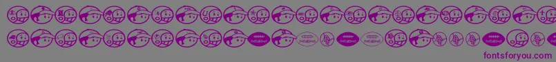 Sporto-fontti – violetit fontit harmaalla taustalla