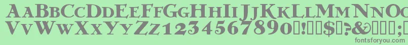 GrekodecoBold Font – Gray Fonts on Green Background