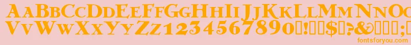 GrekodecoBold Font – Orange Fonts on Pink Background