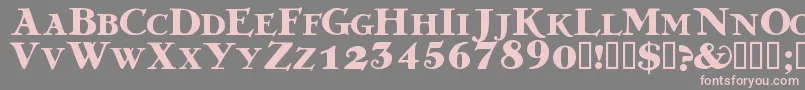 GrekodecoBold Font – Pink Fonts on Gray Background