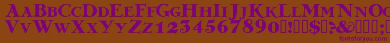 GrekodecoBold Font – Purple Fonts on Brown Background