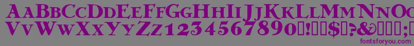 GrekodecoBold Font – Purple Fonts on Gray Background