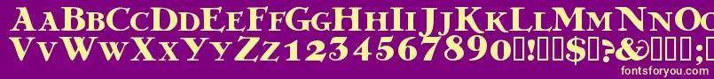 GrekodecoBold Font – Yellow Fonts on Purple Background