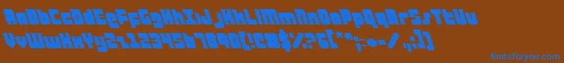 AlphaTaurusLeftalic Font – Blue Fonts on Brown Background