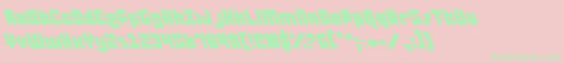 AlphaTaurusLeftalic Font – Green Fonts on Pink Background