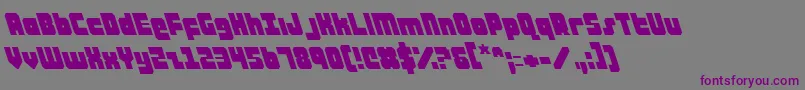 AlphaTaurusLeftalic Font – Purple Fonts on Gray Background