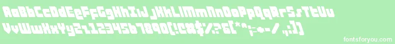 AlphaTaurusLeftalic Font – White Fonts on Green Background