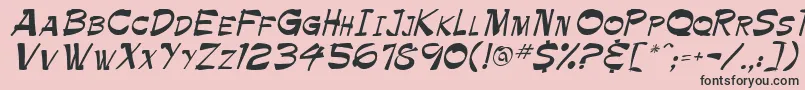 Ballot Font – Black Fonts on Pink Background