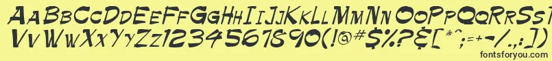 Ballot Font – Black Fonts on Yellow Background