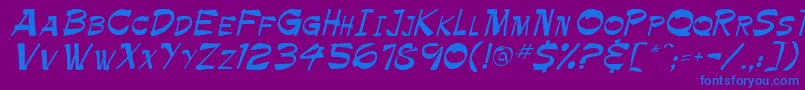 Ballot Font – Blue Fonts on Purple Background