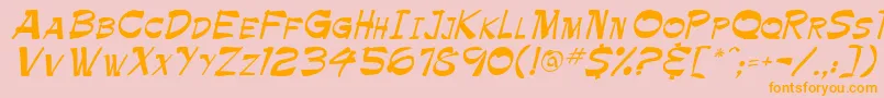 Ballot Font – Orange Fonts on Pink Background