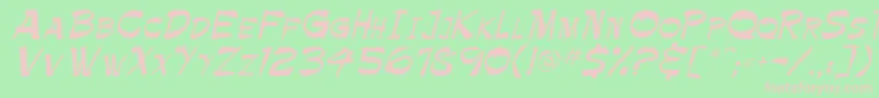 Ballot Font – Pink Fonts on Green Background