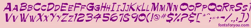 Ballot Font – Purple Fonts on Pink Background