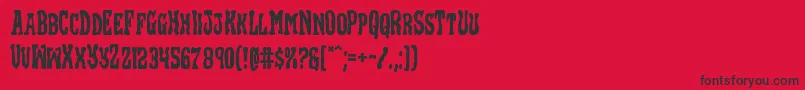 Blackgunk Font – Black Fonts on Red Background