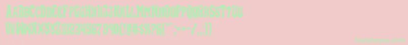 Blackgunk Font – Green Fonts on Pink Background