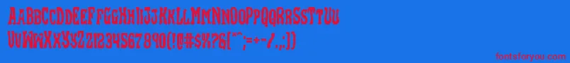 Blackgunk Font – Red Fonts on Blue Background