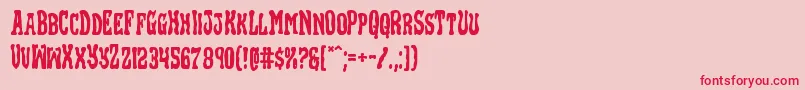 Blackgunk Font – Red Fonts on Pink Background