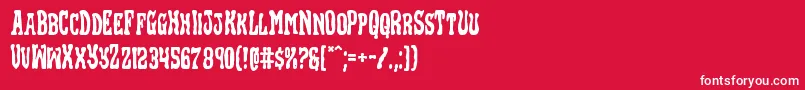 Blackgunk Font – White Fonts on Red Background