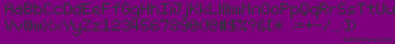 フォントBit Light10 Srb – 紫の背景に黒い文字