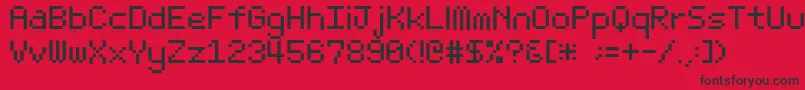 Bit Light10 Srb Font – Black Fonts on Red Background