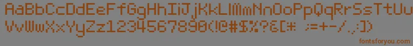 Bit Light10 Srb Font – Brown Fonts on Gray Background