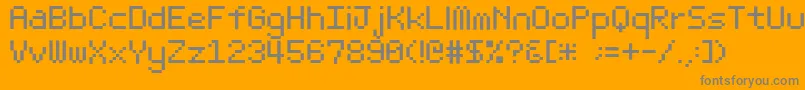 Bit Light10 Srb-Schriftart – Graue Schriften auf orangefarbenem Hintergrund