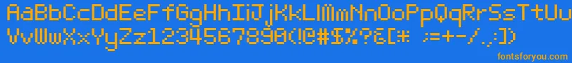 Bit Light10 Srb Font – Orange Fonts on Blue Background