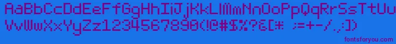 Bit Light10 Srb Font – Purple Fonts on Blue Background