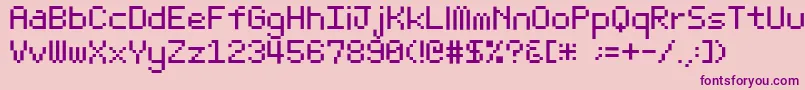 Bit Light10 Srb Font – Purple Fonts on Pink Background