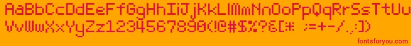 Bit Light10 Srb Font – Red Fonts on Orange Background