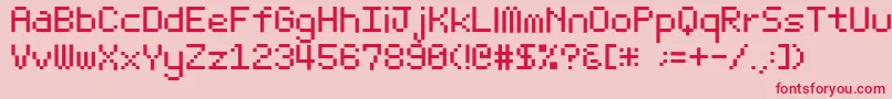 Bit Light10 Srb Font – Red Fonts on Pink Background