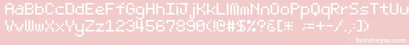 フォントBit Light10 Srb – ピンクの背景に白い文字