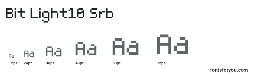 Размеры шрифта Bit Light10 Srb