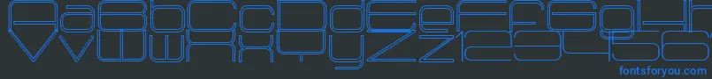 Radio1875Outlined Font – Blue Fonts on Black Background